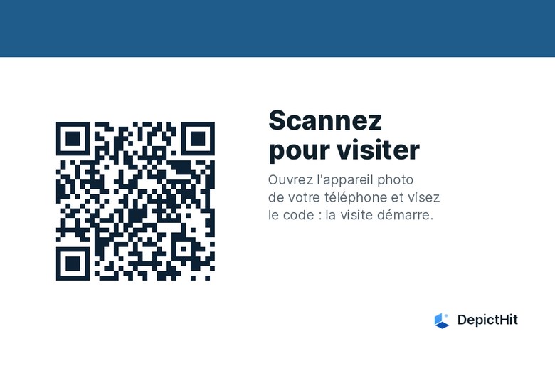 Verso de la carte : un code à scanner pour ouvrir la visite.