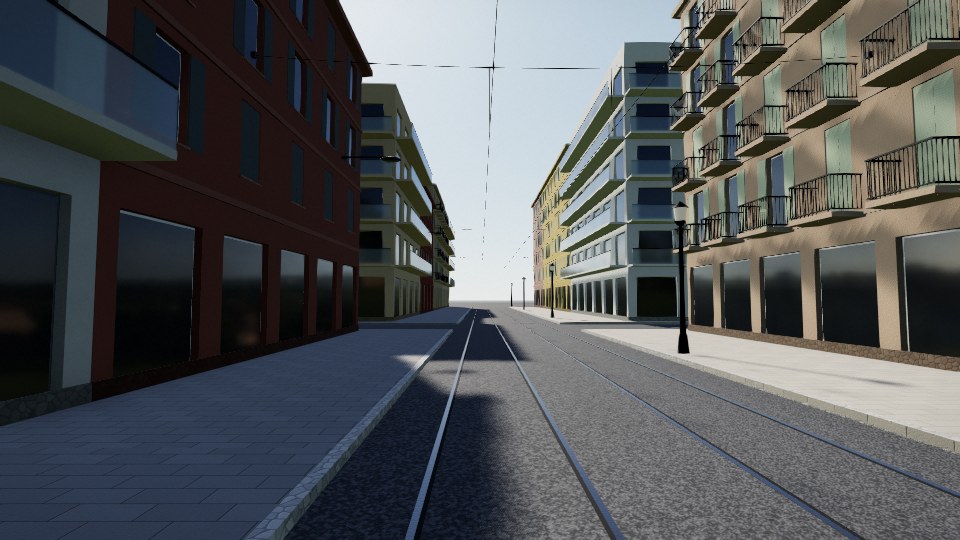 Une avenue reconstruite, prête pour un repérage